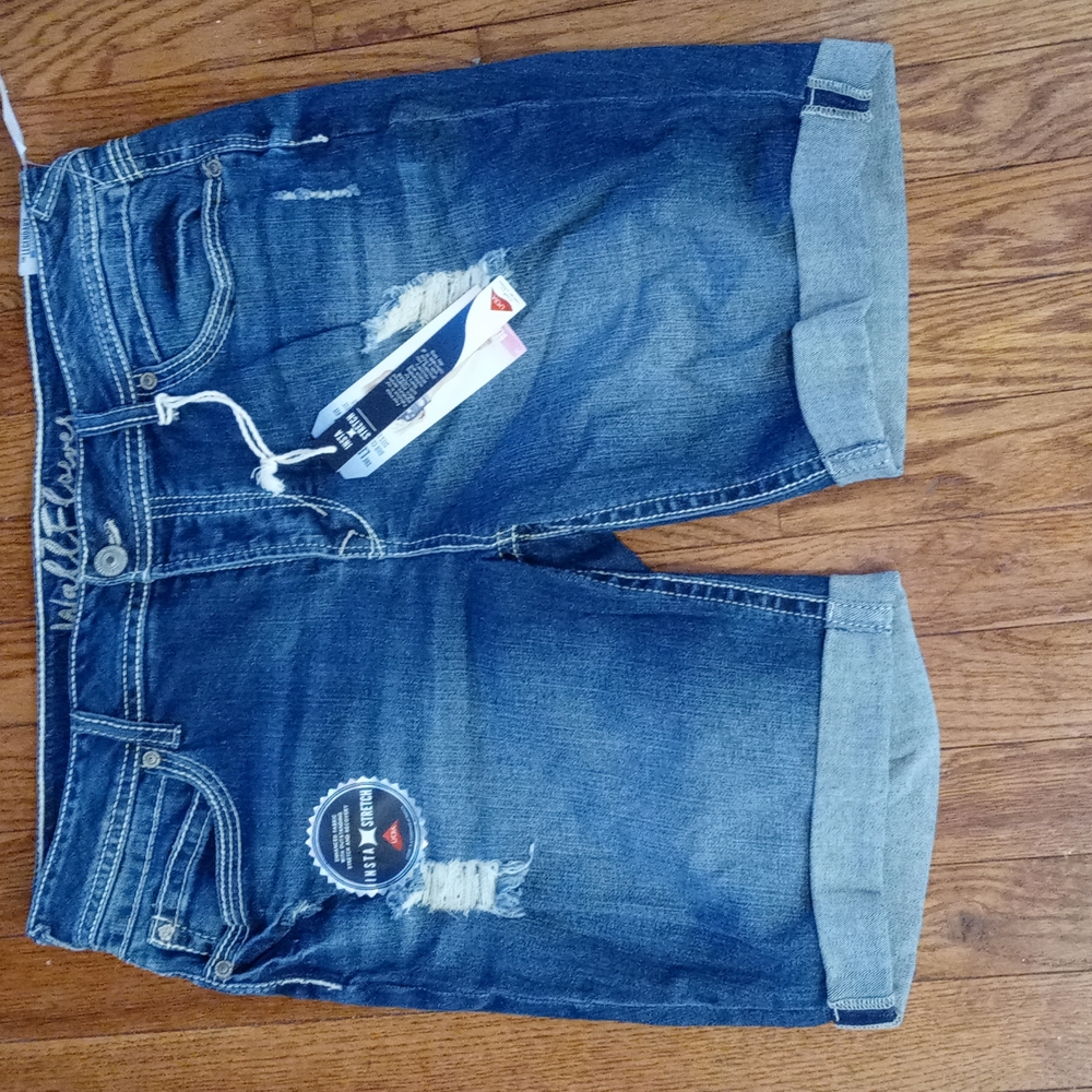 Wall flower girls denim shorts,Size 13,blue